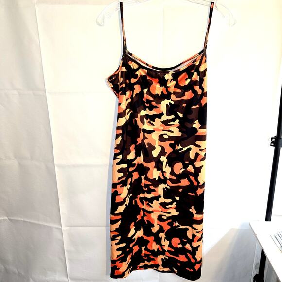 Girl's Extra Large Sleeveless Orange Maxi BOHO Sun Dress Kid Size 16 18 Junior's - Picture 6 of 7
